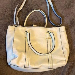 Mint green faux leather bag